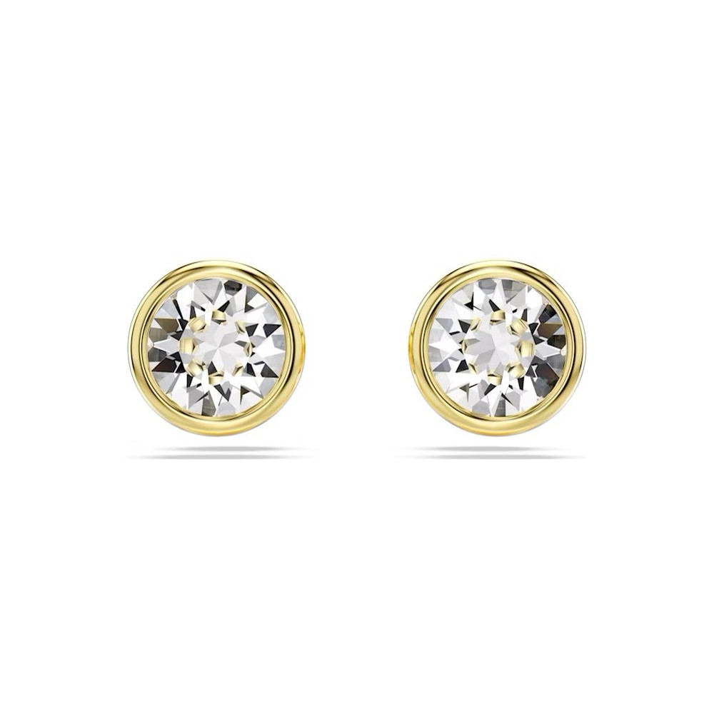 Les Boucles d'oreilles Swarovski, Imber Coupe ronde, Blanches, Placage de ton or, 5681552