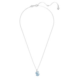 Le Collier pendentif Swarovski, Iconic Swan Cygne, Petit, Bleu, Métal rhodié, 5680422