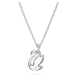 Le Collier pendentif Swarovski, Iconic Swan Cygne, Petit, Bleu, Métal rhodié, 5680422