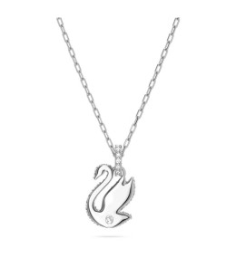 Le Collier pendentif Swarovski, Iconic Swan Cygne, Petit, Bleu, Métal rhodié, 5680422