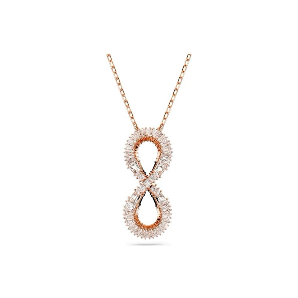 Le Collier pendentif Swarovski, Hyperbola Infini, Blanc, Placage de ton or rosé, 5677623