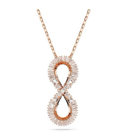 Le Collier pendentif Swarovski, Hyperbola Infini, Blanc, Placage de ton or rosé, 5677623