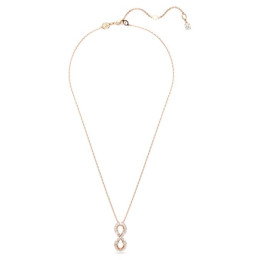 Le Collier pendentif Swarovski, Hyperbola Infini, Blanc, Placage de ton or rosé, 5677623
