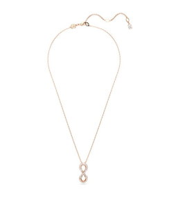 Le Collier pendentif Swarovski, Hyperbola Infini, Blanc, Placage de ton or rosé, 5677623