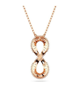 Le Collier pendentif Swarovski, Hyperbola Infini, Blanc, Placage de ton or rosé, 5677623