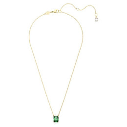 Le Collier pendentif Swarovski, Matrix Taille rectangulaire, Vert, Placage de ton or, 5677141