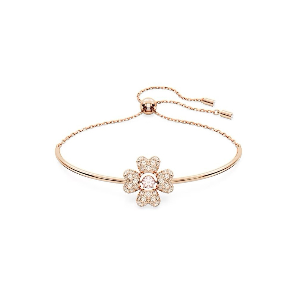 Le Bracelet Swarovski, Idyllia Trèfle à quatre feuilles, Blanc, Placage de ton or rosé, 5674487