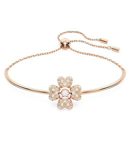 Le Bracelet Swarovski, Idyllia Trèfle à quatre feuilles, Blanc, Placage de ton or rosé, 5674487