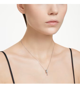 Le Collier pendentif Swarovski, Dextera Tailles variées, Blanc, Métal rhodié, 5671819