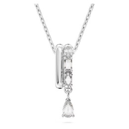 Le Collier pendentif Swarovski, Dextera Tailles variées, Blanc, Métal rhodié, 5671819