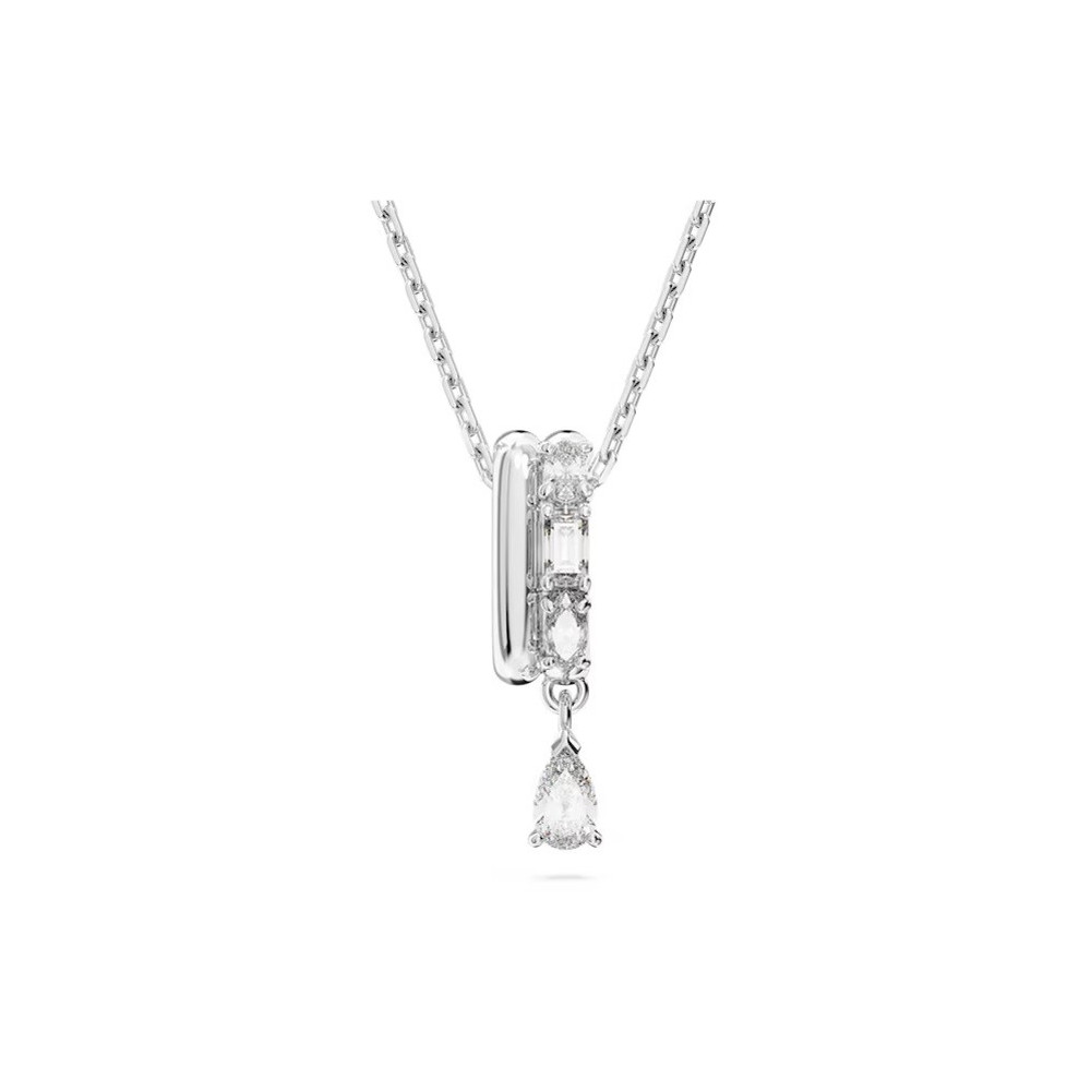 Le Collier pendentif Swarovski, Dextera Tailles variées, Blanc, Métal rhodié, 5671819