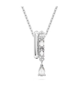 Le Collier pendentif Swarovski, Dextera Tailles variées, Blanc, Métal rhodié, 5671819