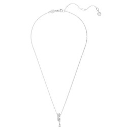 Le Collier pendentif Swarovski, Dextera Tailles variées, Blanc, Métal rhodié, 5671819