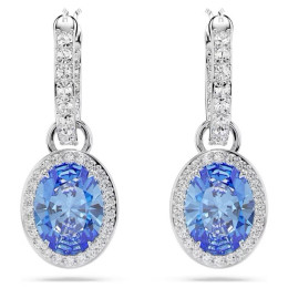 Les Boucles d'oreilles pendantes Swarovski, Constella Taille ovale, Bleues, Métal rhodié, 5671817
