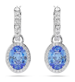 Les Boucles d'oreilles pendantes Swarovski, Constella Taille ovale, Bleues, Métal rhodié, 5671817