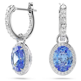 Les Boucles d'oreilles pendantes Swarovski, Constella Taille ovale, Bleues, Métal rhodié, 5671817