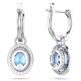 Les Boucles d'oreilles pendantes Swarovski, Constella Taille ovale, Bleues, Métal rhodié, 5671817