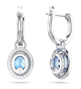 Les Boucles d'oreilles pendantes Swarovski, Constella Taille ovale, Bleues, Métal rhodié, 5671817