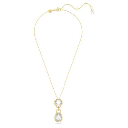 Le Collier Pendentif Swarovski, Dextera Tailles variées, Blanc, Placage de ton or 5663339