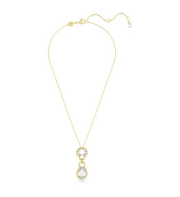 Le Collier Pendentif Swarovski, Dextera Tailles variées, Blanc, Placage de ton or 5663339