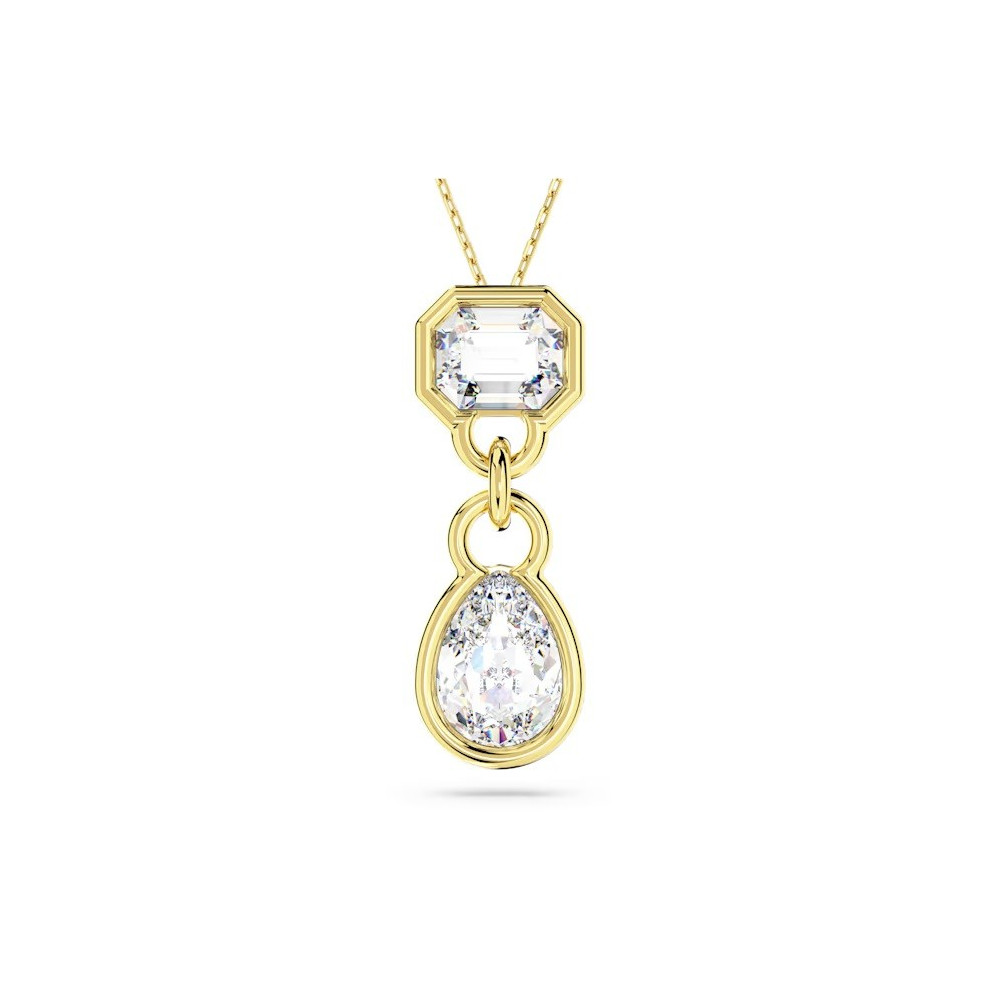 Le Collier Pendentif Swarovski, Dextera Tailles variées, Blanc, Placage de ton or 5663339