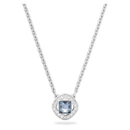 Le Collier Swarovski Angelic Taille Carré, Bleu, Métal rhodié 5662142