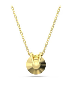 Le Collier Swarovski Bella V, Coupe ronde, Ton doré, Placage de ton or 5662091