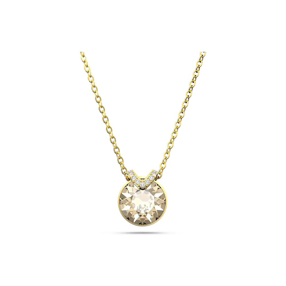 Le Collier Swarovski Bella V, Coupe ronde, Ton doré, Placage de ton or 5662091