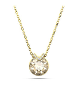 Le Collier Swarovski Bella V, Coupe ronde, Ton doré, Placage de ton or 5662091