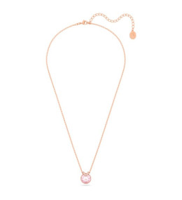 Le Collier Swarovski Bella V, Coupe ronde, Rose, Placage de ton or rosé 5662088