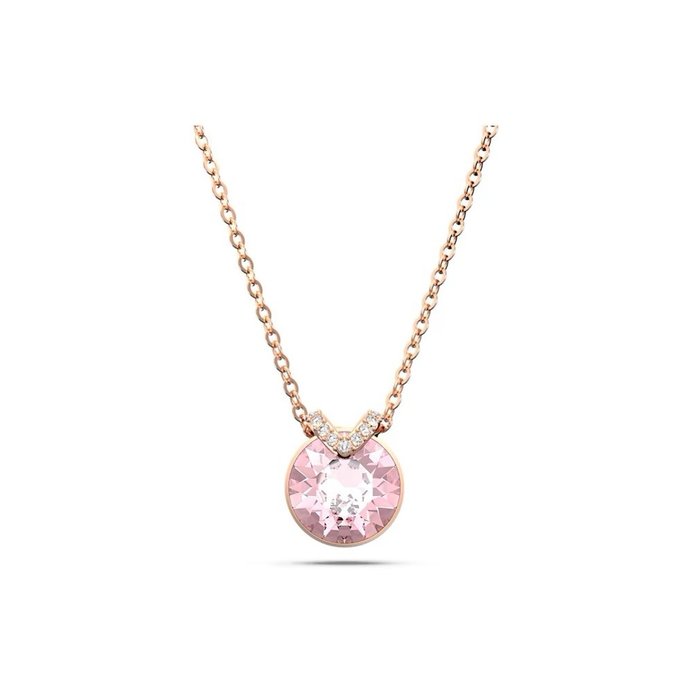 Le Collier Swarovski Bella V, Coupe ronde, Rose, Placage de ton or rosé 5662088