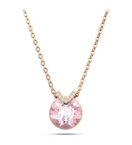 Le Collier Swarovski Bella V, Coupe ronde, Rose, Placage de ton or rosé 5662088