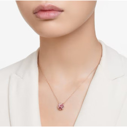 Le Collier Swarovski Bella V, Coupe ronde, Rose, Placage de ton or rosé 5662088