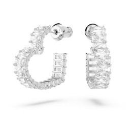 Les Boucles d'oreilles créoles Swarovski, Matrix Cœur, Petites, Blanches, Métal rhodié 5653170
