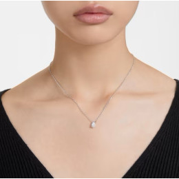 Le Collier Pendentif Swarovski, Millenia Taille poire, Blanc, Métal rhodié 5636708