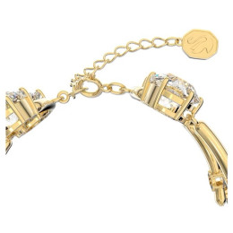 Le Bracelet-jonc double Constella Coupe ronde, Blanc, Placage de ton or 5620395