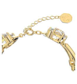 Le Bracelet-jonc double Constella Coupe ronde, Blanc, Placage de ton or 5620395