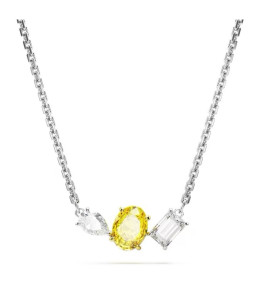 Le Collier Pendentif Swarovski, Mesmera Tailles variées, Jaune, Finition mix de métal, 5668277