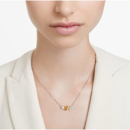 Le Collier Pendentif Swarovski, Mesmera Tailles variées, Jaune, Finition mix de métal, 5668277