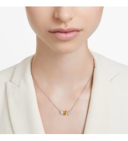 Le Collier Pendentif Swarovski, Mesmera Tailles variées, Jaune, Finition mix de métal, 5668277
