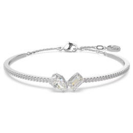 Le Bracelet-jonc Swarovski, Mesmera Tailles variées, Blanc, Métal rhodié, 5667253