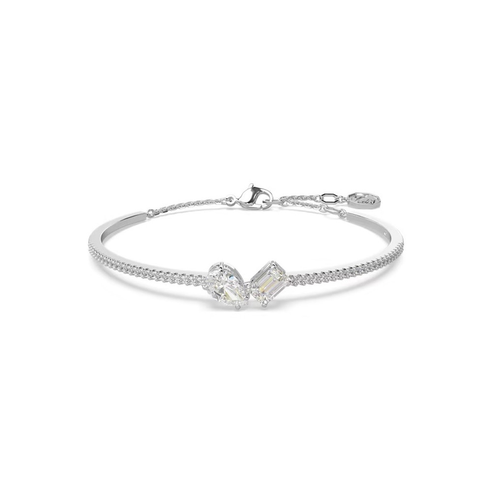 Le Bracelet-jonc Swarovski, Mesmera Tailles variées, Blanc, Métal rhodié, 5667253