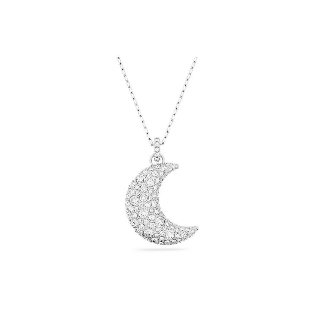 Le Collier Pendentif Swarovski, Luna Lune, Blanc, Métal rhodié, 5666181