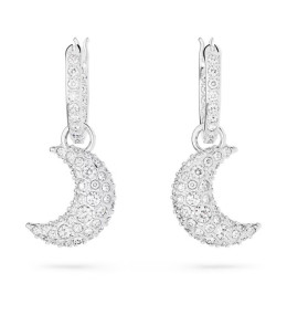Les Boucles d'oreilles pendantes Swarovski, Luna Lune, Blanches, Métal rhodié, 5666157