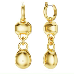 Les Boucles d'oreilles pendantes Swarovski, Dextera Tailles variées, Blanches, Placage de ton or, 5663265