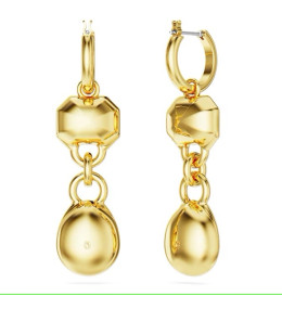 Les Boucles d'oreilles pendantes Swarovski, Dextera Tailles variées, Blanches, Placage de ton or, 5663265