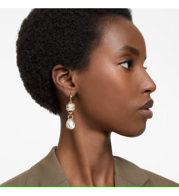 Les Boucles d'oreilles pendantes Swarovski, Dextera Tailles variées, Blanches, Placage de ton or, 5663265