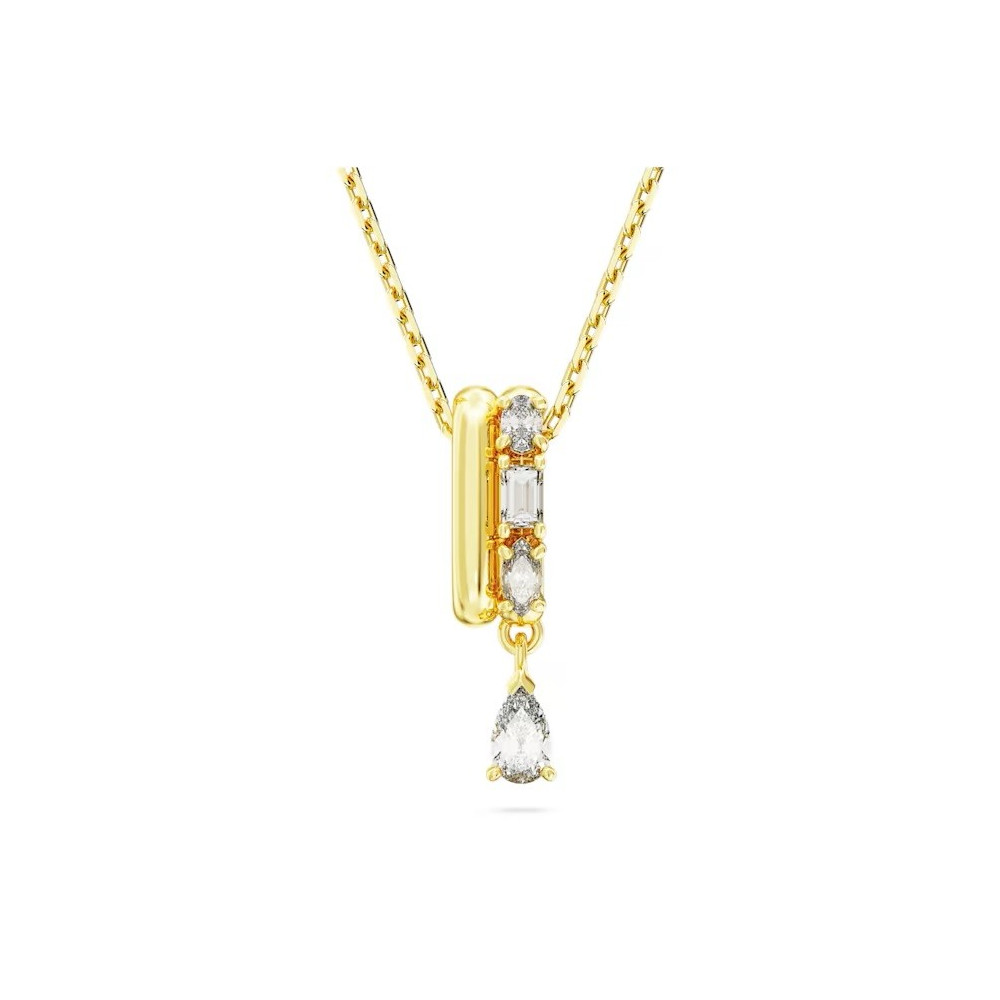 Le Collier pendentif Swarovski, Dextera Tailles variées, Blanc, Placage de ton or, 5663333