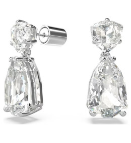 Les Boucles d'oreilles pendantes Swarovski, Mesmera Tailles variées, Blanches, Métal rhodié, 5661683