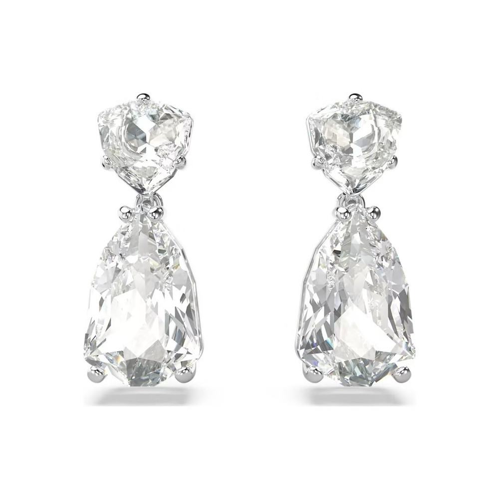 Les Boucles d'oreilles pendantes Swarovski, Mesmera Tailles variées, Blanches, Métal rhodié, 5661683